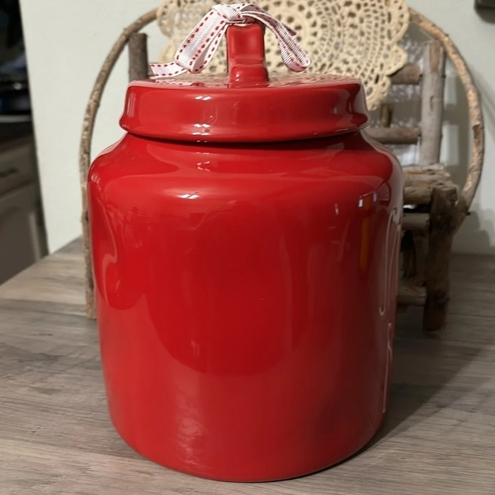 NWT Rae Dunn SANTA BABY LARGE CHUBBY CERAMIC CHRISTMAS CANISTER COOKIE JAR